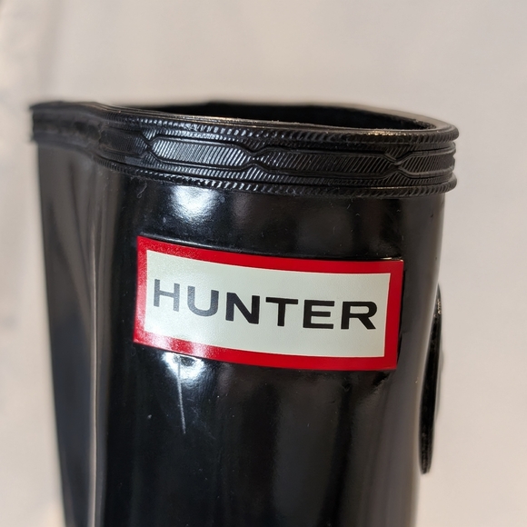 Hunter Black Tall Rain Boots - Picture 11 of 13